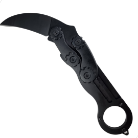 Karambit Dobrável com clip - Preto - SPK23